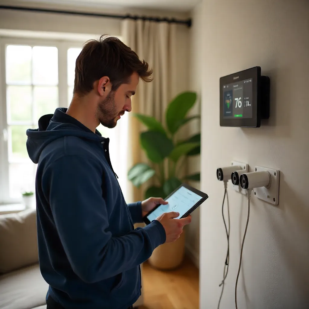 Moderne slimme woning interieur